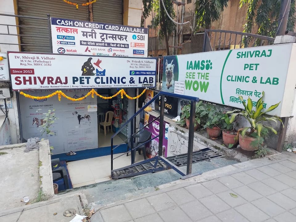 Shivraj Pet Clinic & Lab storefront on Aundh–Wakad Road, Vishal Nagar, Pimple Nilakh
